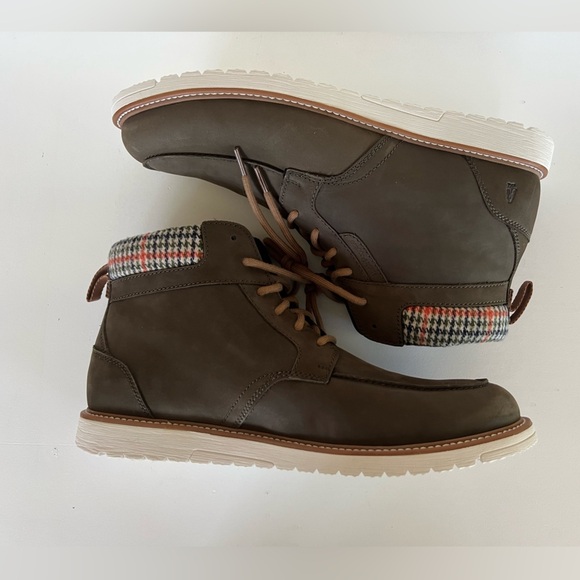 Hush Puppies Men’s Jenson Boots Classic Comfort Leather in Olive Green, size 13 - Picture 8 of 12